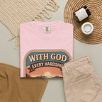 Scripture Comfort T-Shirt — "With God Every Hardship Brings Ease" Christian Faith Tee