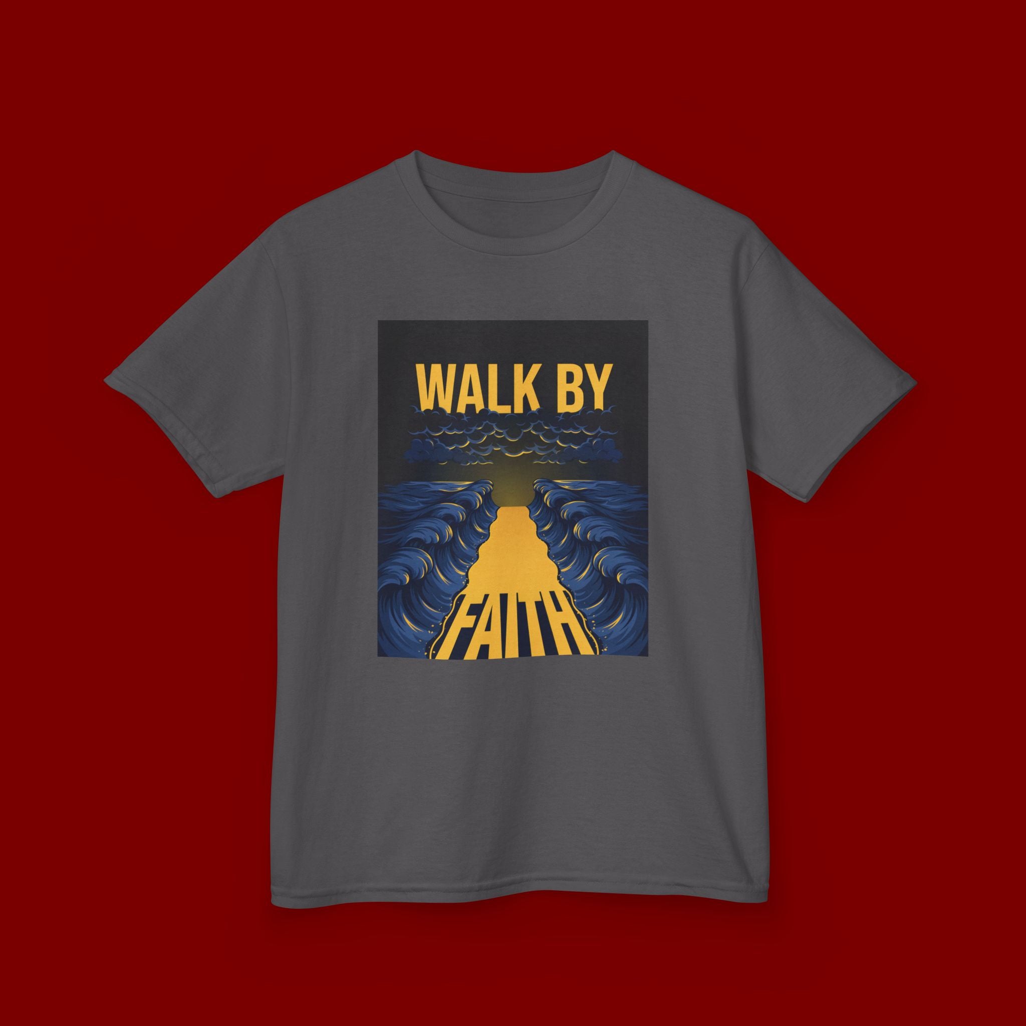 Kids T‑Shirt — "Walk By Faith" Inspirational Graphic Tee for Children