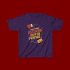 Kids Tee — "God Is Always Listening, Keep On Praying" Inspirational Religious Shirt