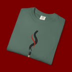 Matchstick Graphic Tee — "Time Never" Minimalist Smoky Design