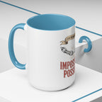 Accent Coffee Mug — "Faith Makes the Impossible Possible" Inspirational Ceramic Mug