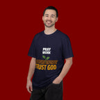 Pray Work, Trust God T-Shirt — Faith Gardening Inspirational Tee
