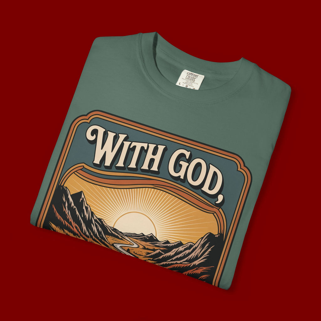Inspirational Graphic T-Shirt — "With God, Every Hardship Brings Ease"