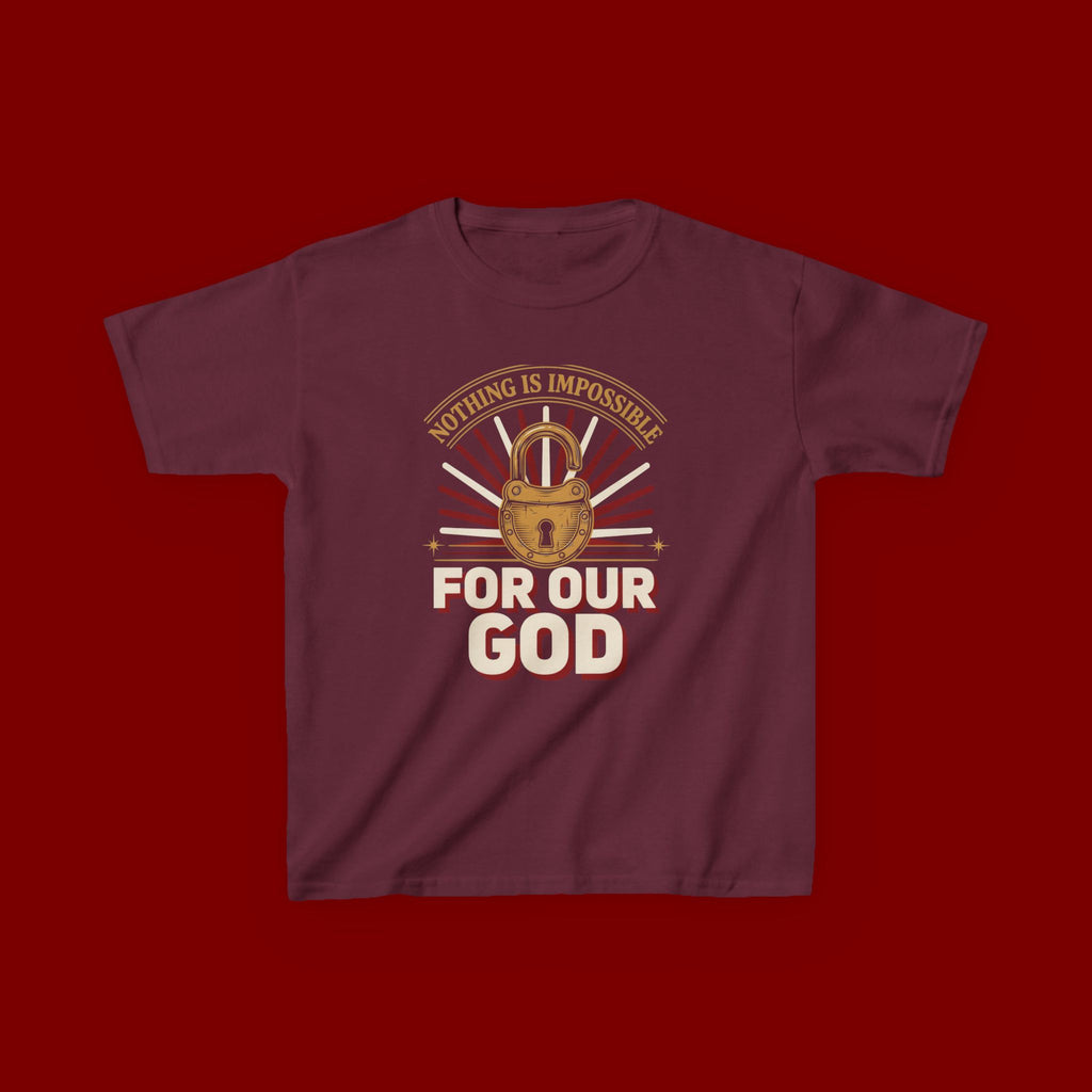 Kids 'For Our God' Christian Faith T‑Shirt — Inspirational Religious Tee