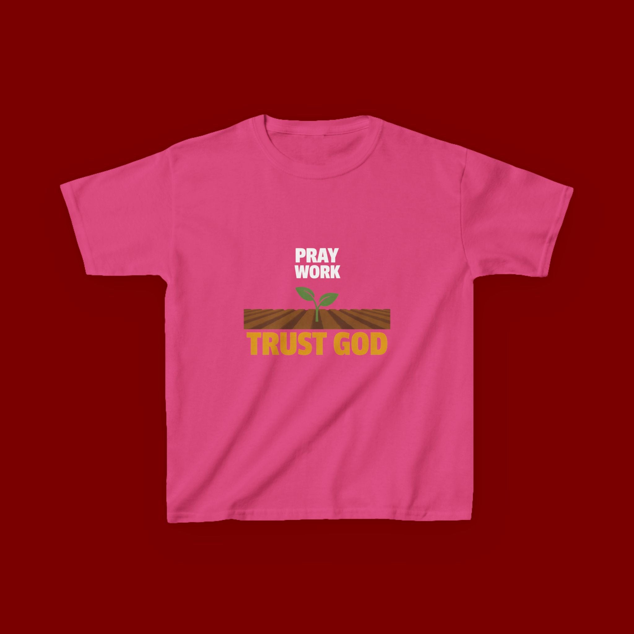 Kids Tee — "Trust God" Sprout Graphic