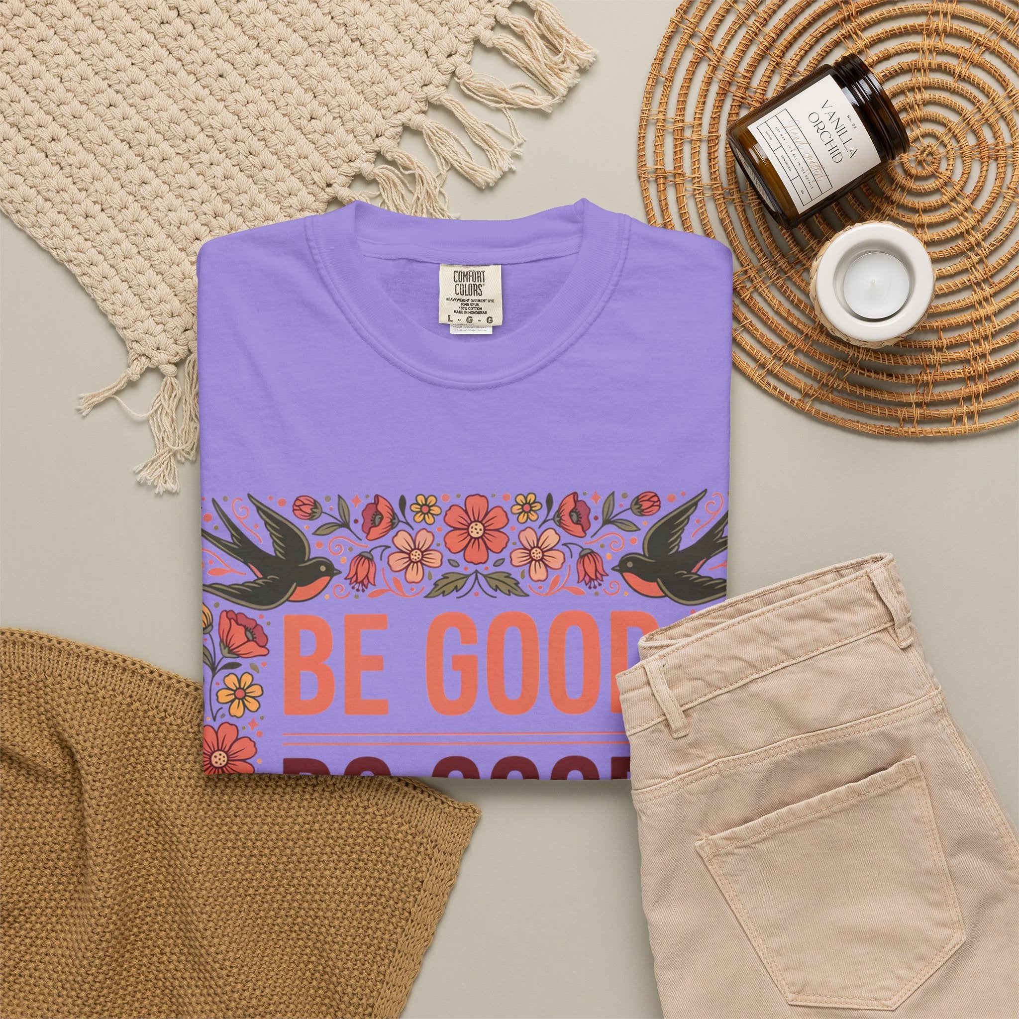 Be Good Do Good Feel Good T-Shirt — Positive Floral Graphic Tee