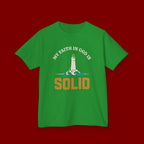 Kids T-Shirt — “My Faith in God is Solid” Lighthouse Christian Tee