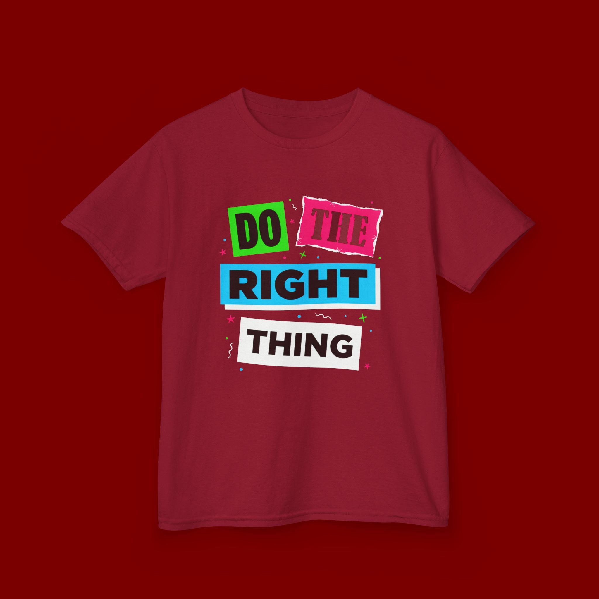 Kids Tee - "Do The Right Thing" Bold Colorblock Graphic
