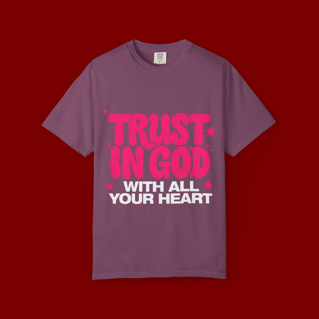Trust in God T-Shirt — Retro Pink Faith Graphic Tee