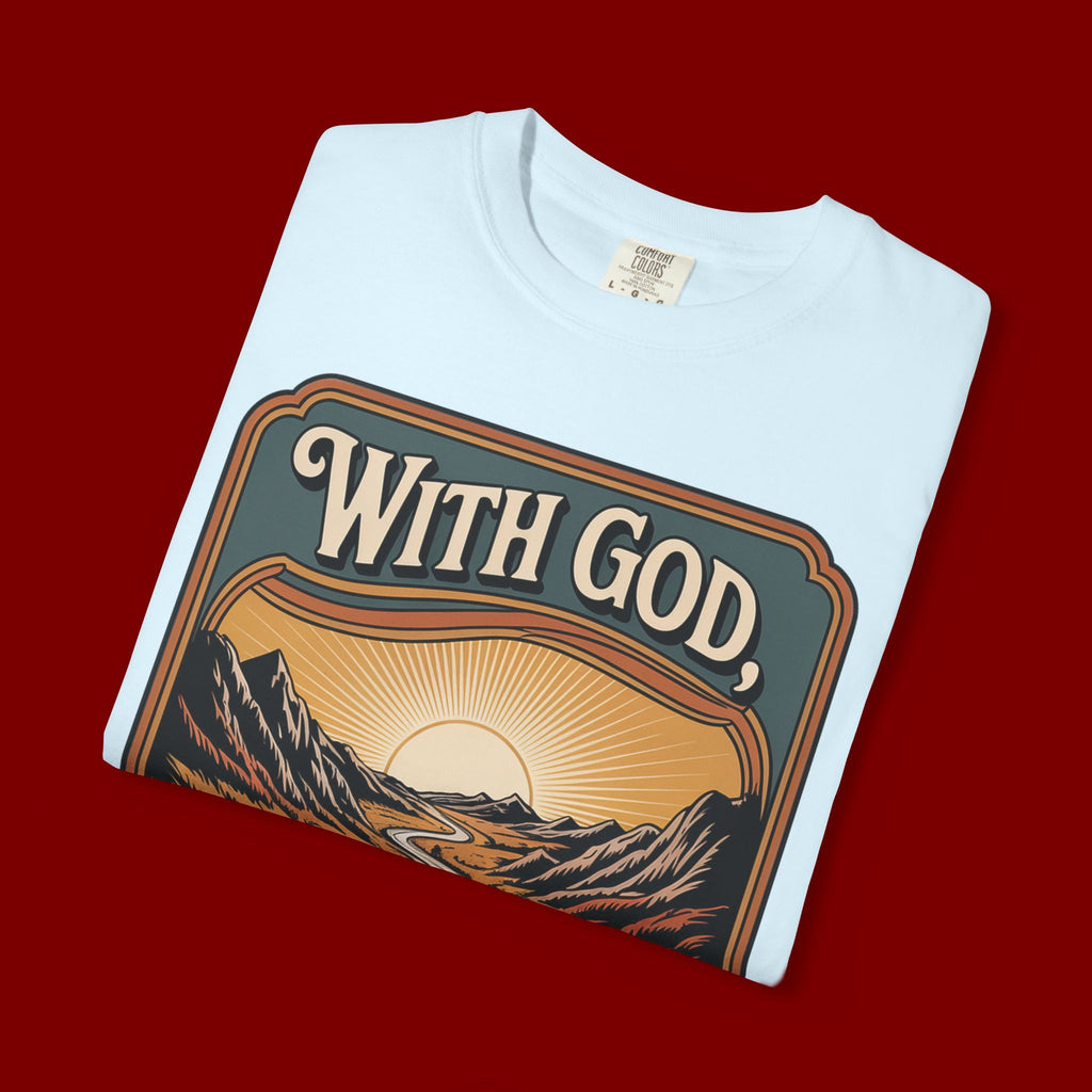 Inspirational Graphic T-Shirt — "With God, Every Hardship Brings Ease"
