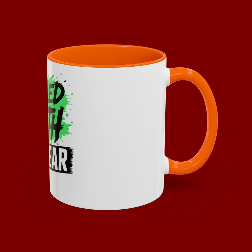 Accent Coffee Mug — "Fueled by Faith Not Fear" Inspirational Ceramic Mug (11/15 oz)