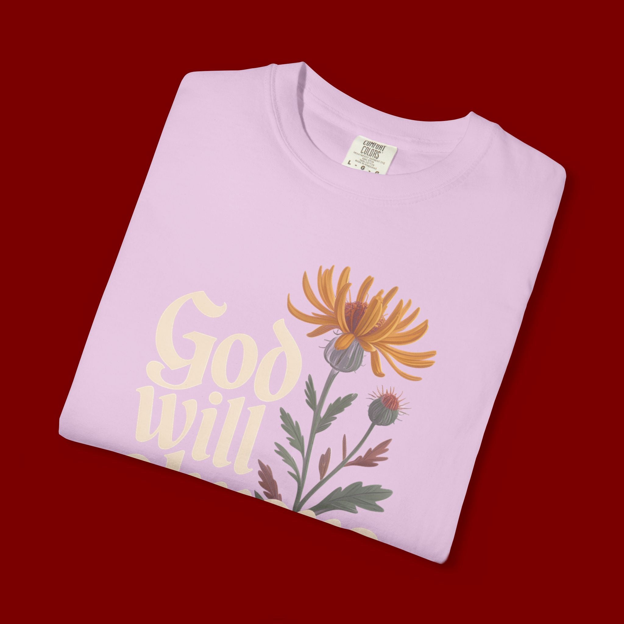 God Will Always Make a Way T-Shirt — Inspirational Floral Christian Tee