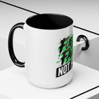 Accent Coffee Mug — "Fueled by Faith Not Fear" Inspirational Ceramic Mug (11/15 oz)