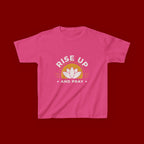 Kids T-Shirt - "Rise Up and Pray" Inspirational Christian Tee for Children