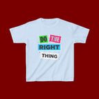 Kids Tee - "Do The Right Thing" Bold Colorblock Graphic