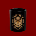Live by Faith Black Mug — Inspirational Christian Coffee Cup ("Live by Faith Not by Sight")