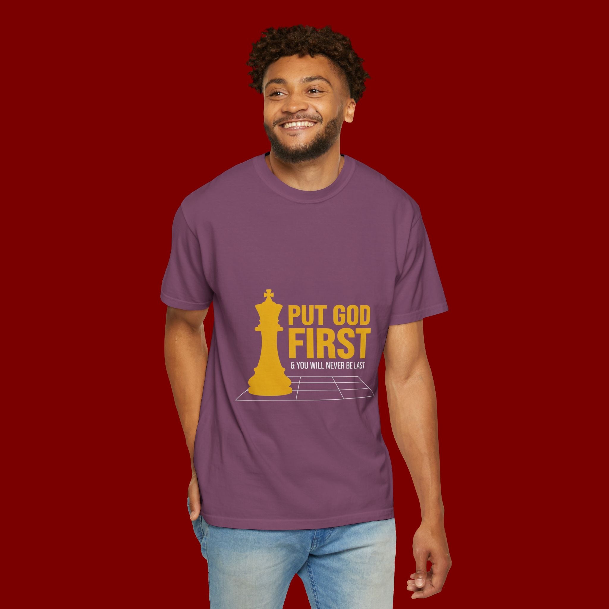 Put God First Chess King T-Shirt — Christian Faith Graphic Tee