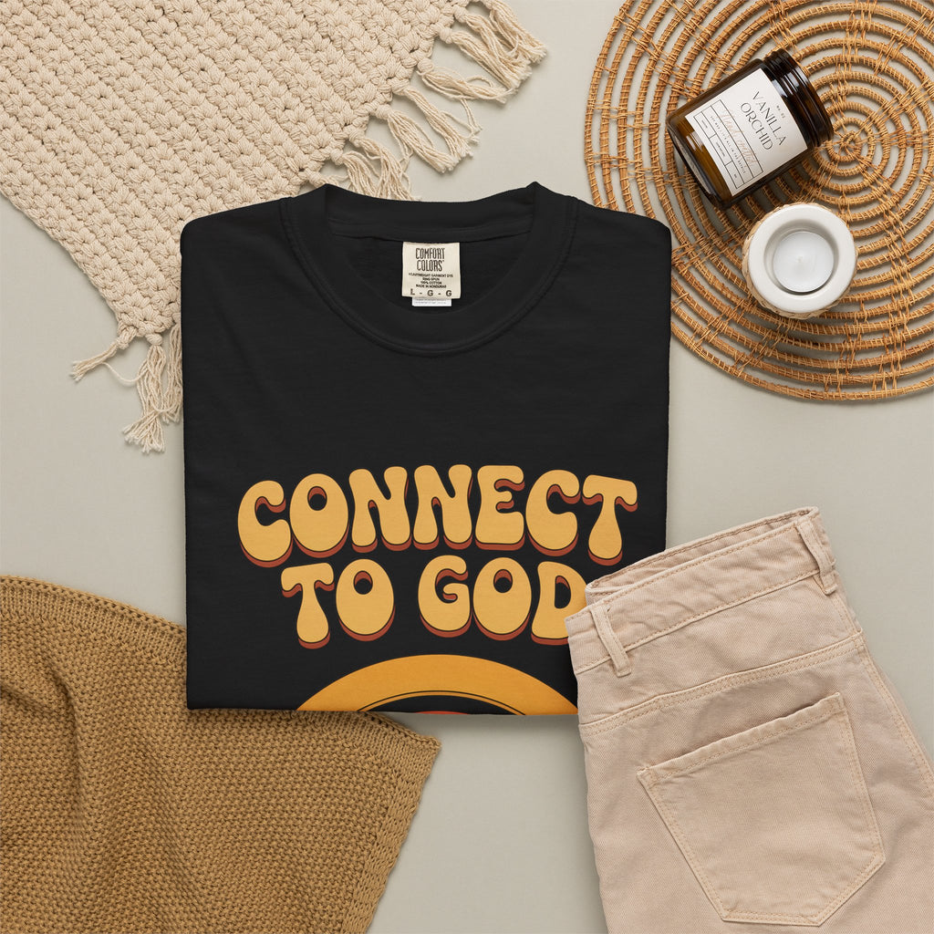 Connect to God T-Shirt — "The Password Is Prayer" Retro Faith Tee