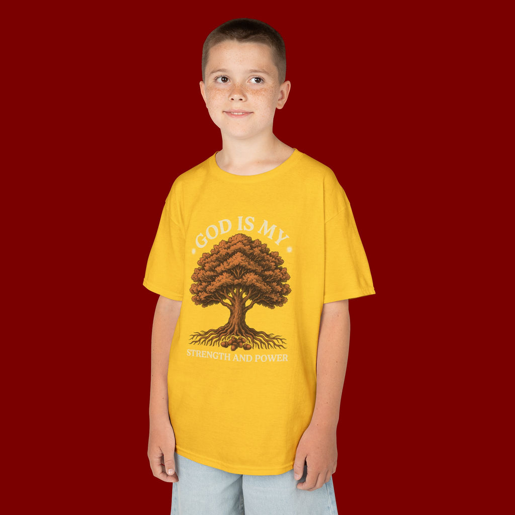 Autumn Oak Tree Kids T‑Shirt — Cozy Fall Nature Tee for Children