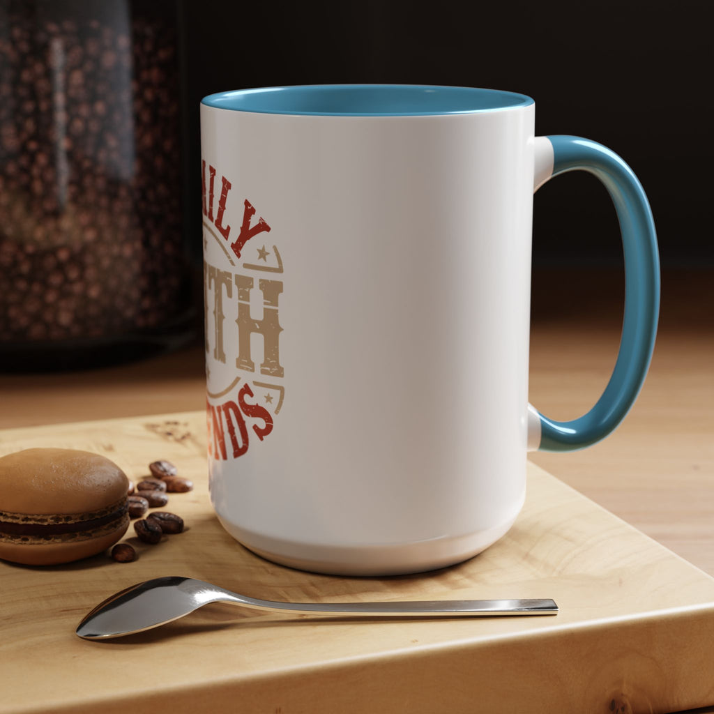 Faith Family Friends Accent Coffee Mug – Inspirational Religious Gift (11/15oz)