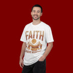 Faith Can Move Mountains T-Shirt — Retro Desert Inspirational Tee
