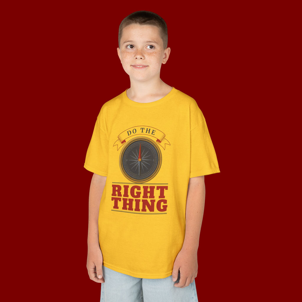Do The Right Thing Kids T‑Shirt — Compass Graphic Moral Encouragement Tee