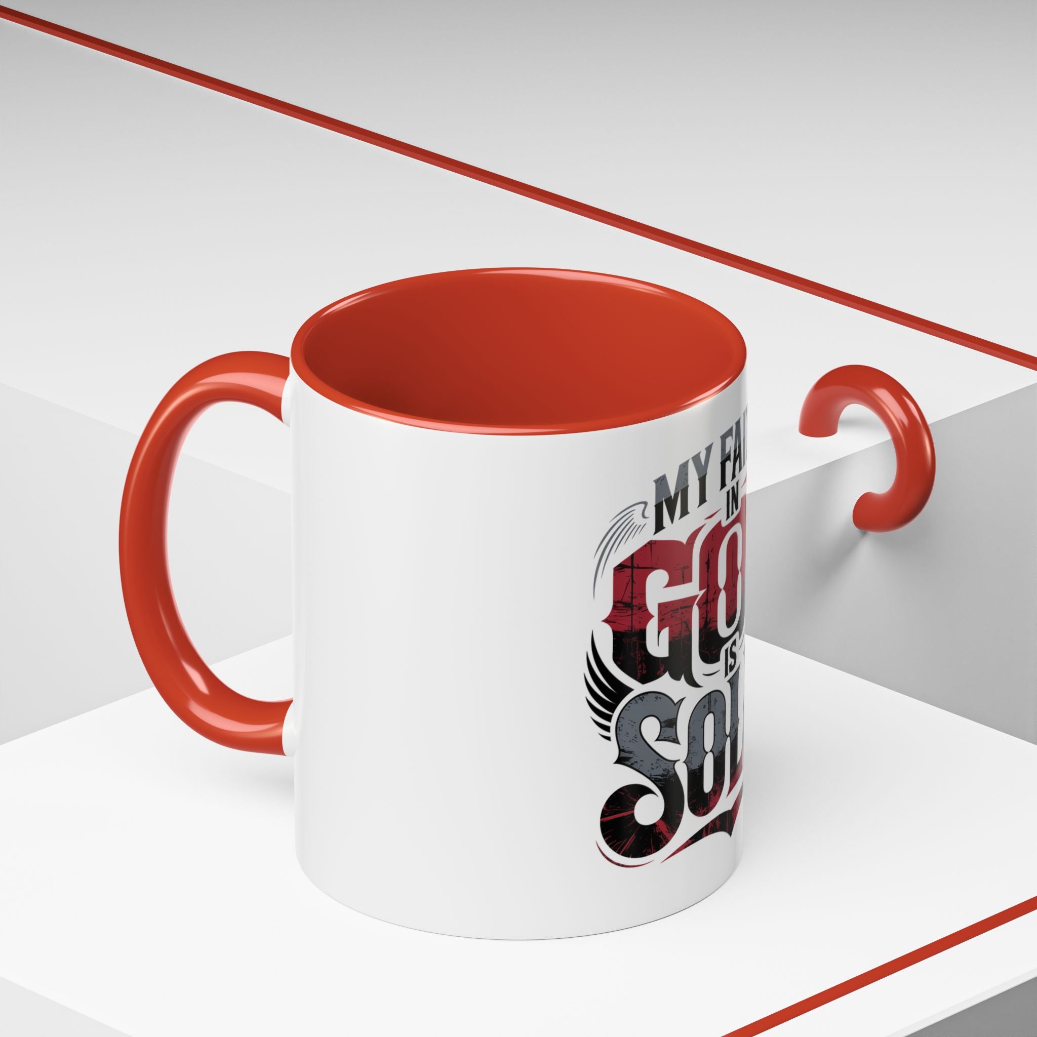 Faith Mug - "My Faith in God is Solid" Christian Coffee Cup (11/15oz)