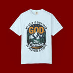 God The Creator T-Shirt — My Help Is Only From God Christian Mountain Faith Tee