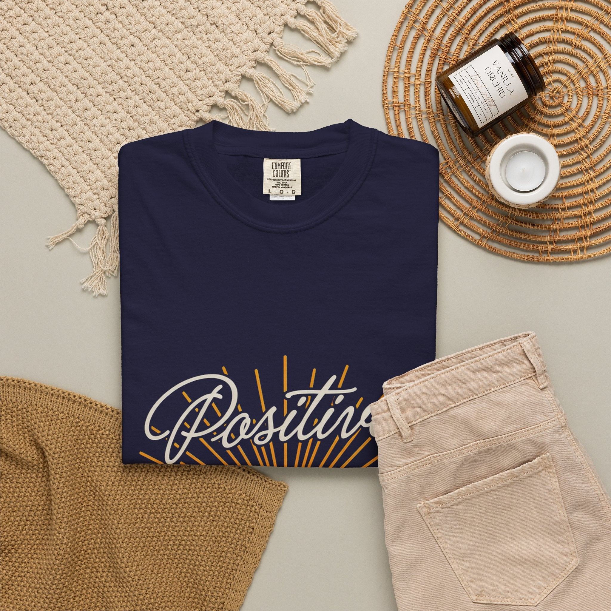Positive Sunset T-Shirt — "Positive" Mind • Vibes • Life Motivational Tee