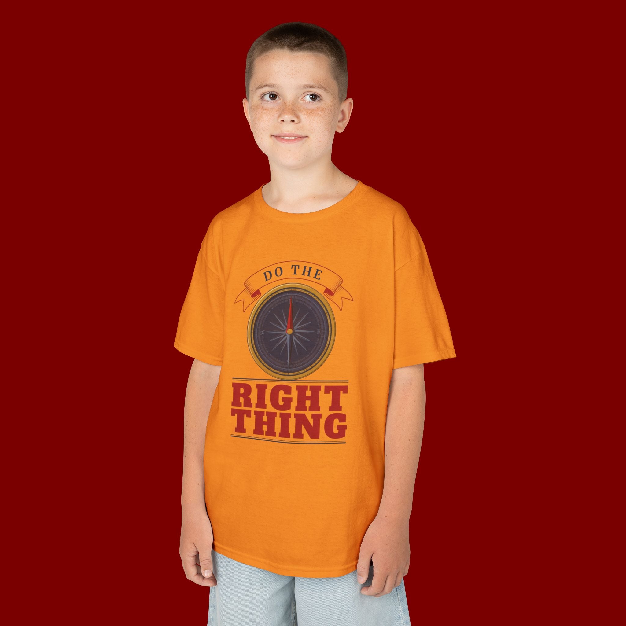 Do The Right Thing Kids T‑Shirt — Compass Graphic Moral Encouragement Tee