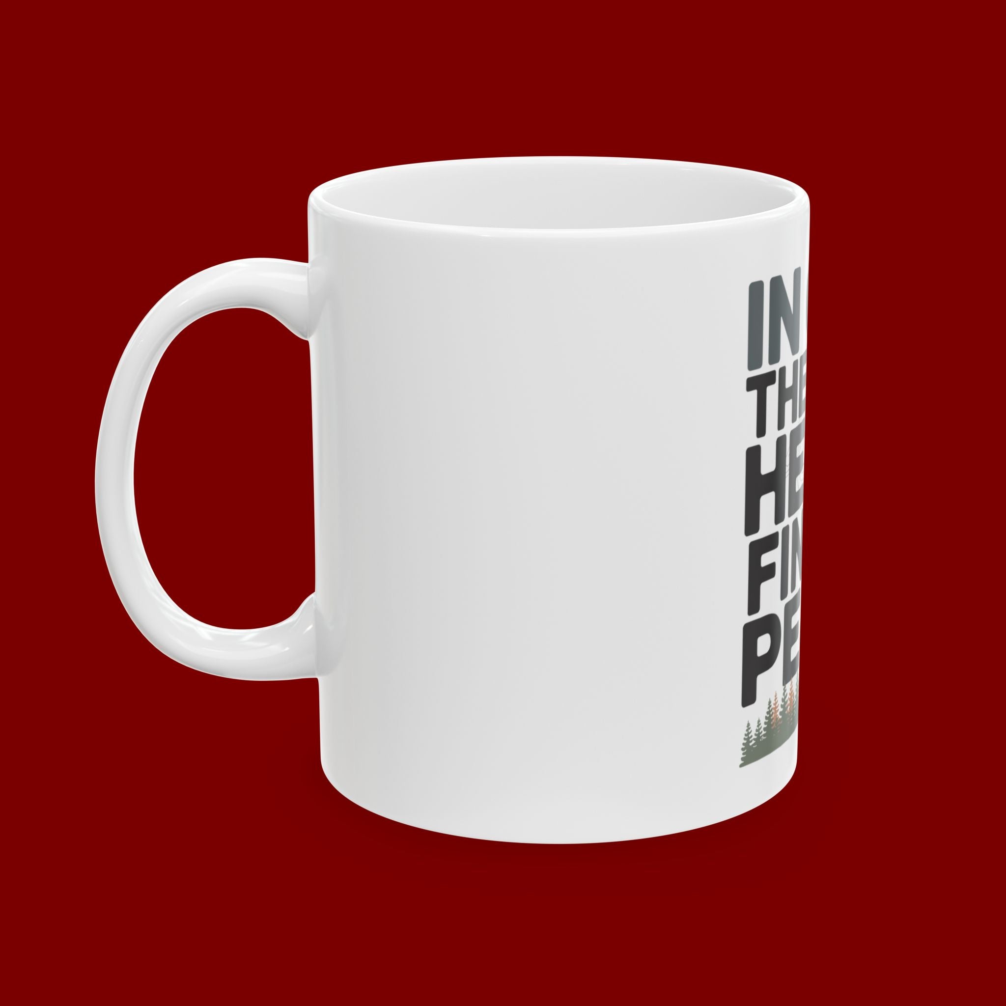 Christian Inspirational Mug - "In God The Heart Finds Peace" Ceramic Coffee Cup (11oz, 15oz)