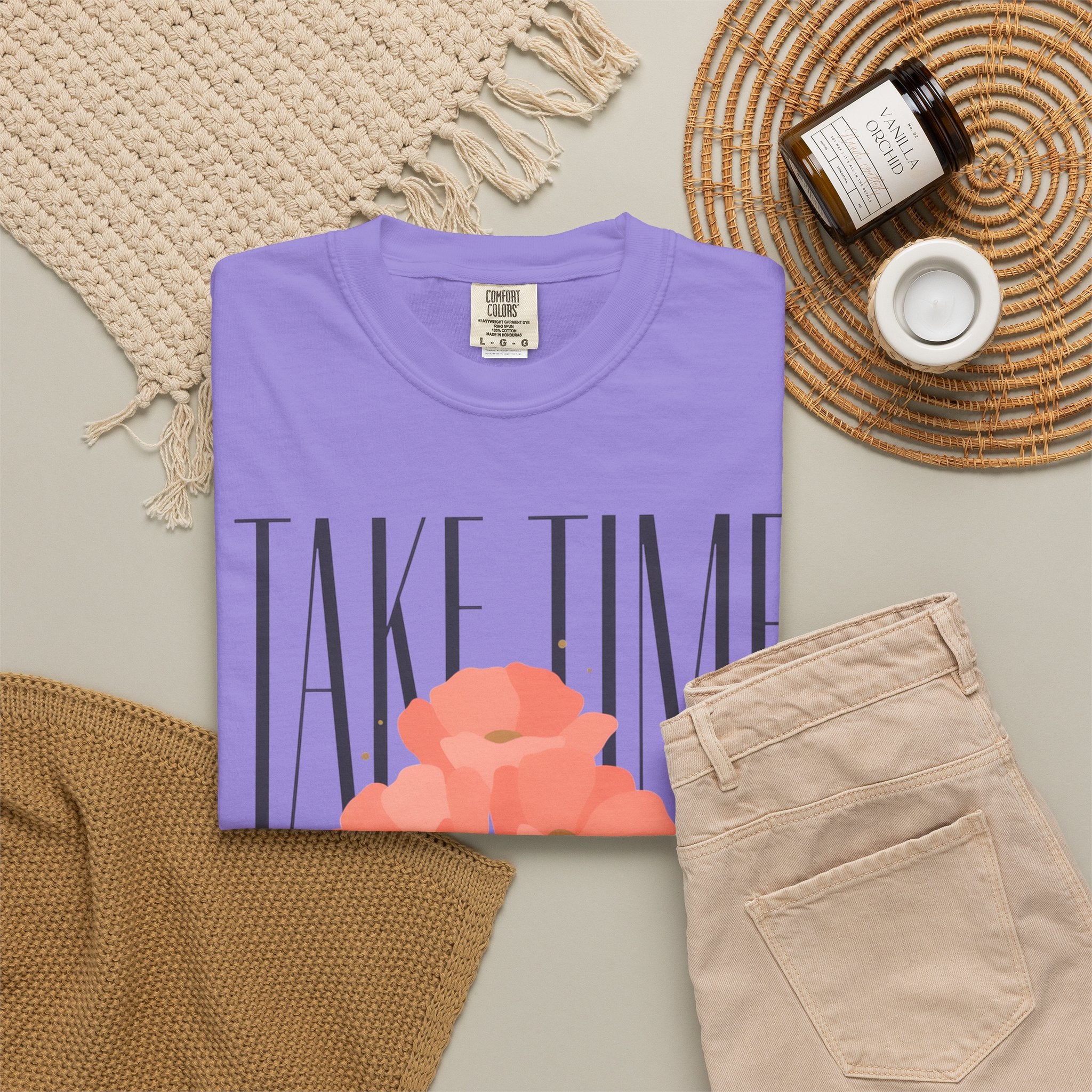 T-Shirt — "Take Time to Pray" Floral Christian Tee