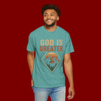 God Is Greater Mountain T-Shirt — Christian Faith Graphic Tee