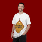 Funny Road Sign T-Shirt — "All Trash No Trailer" Graphic Tee
