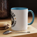 With God All Things Are Possible Accent Coffee Mug — Inspirational Faith Mountain Mug (11/15oz)
