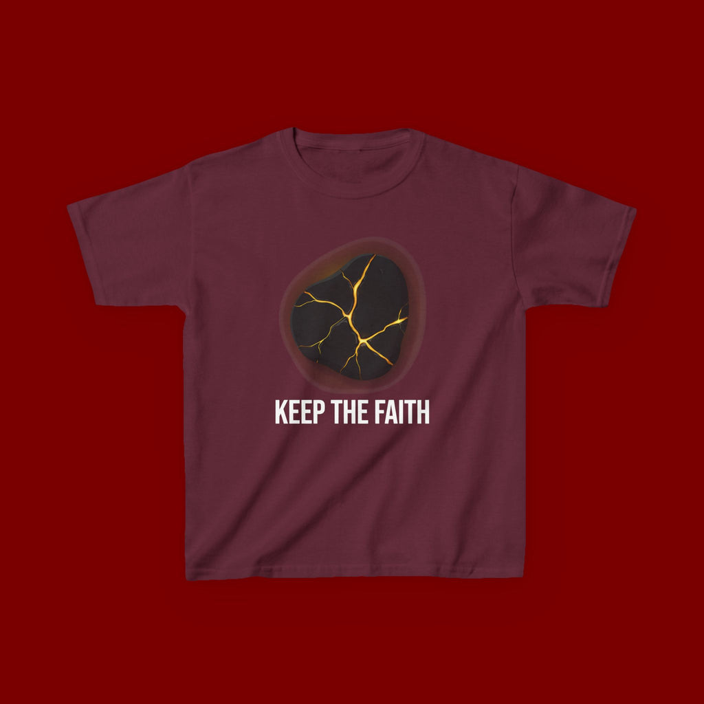 Keep The Faith Kids Tee — Kintsugi Stone Inspirational Children's T-Shirt