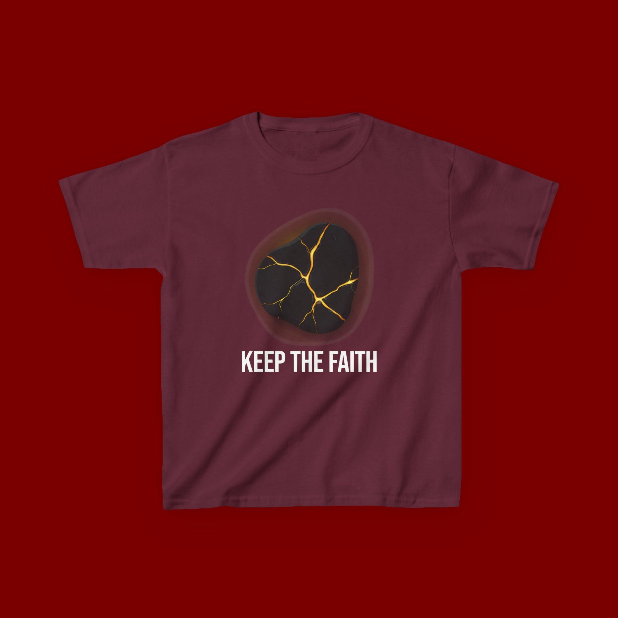 Keep The Faith Kids Tee — Kintsugi Stone Inspirational Children's T-Shirt