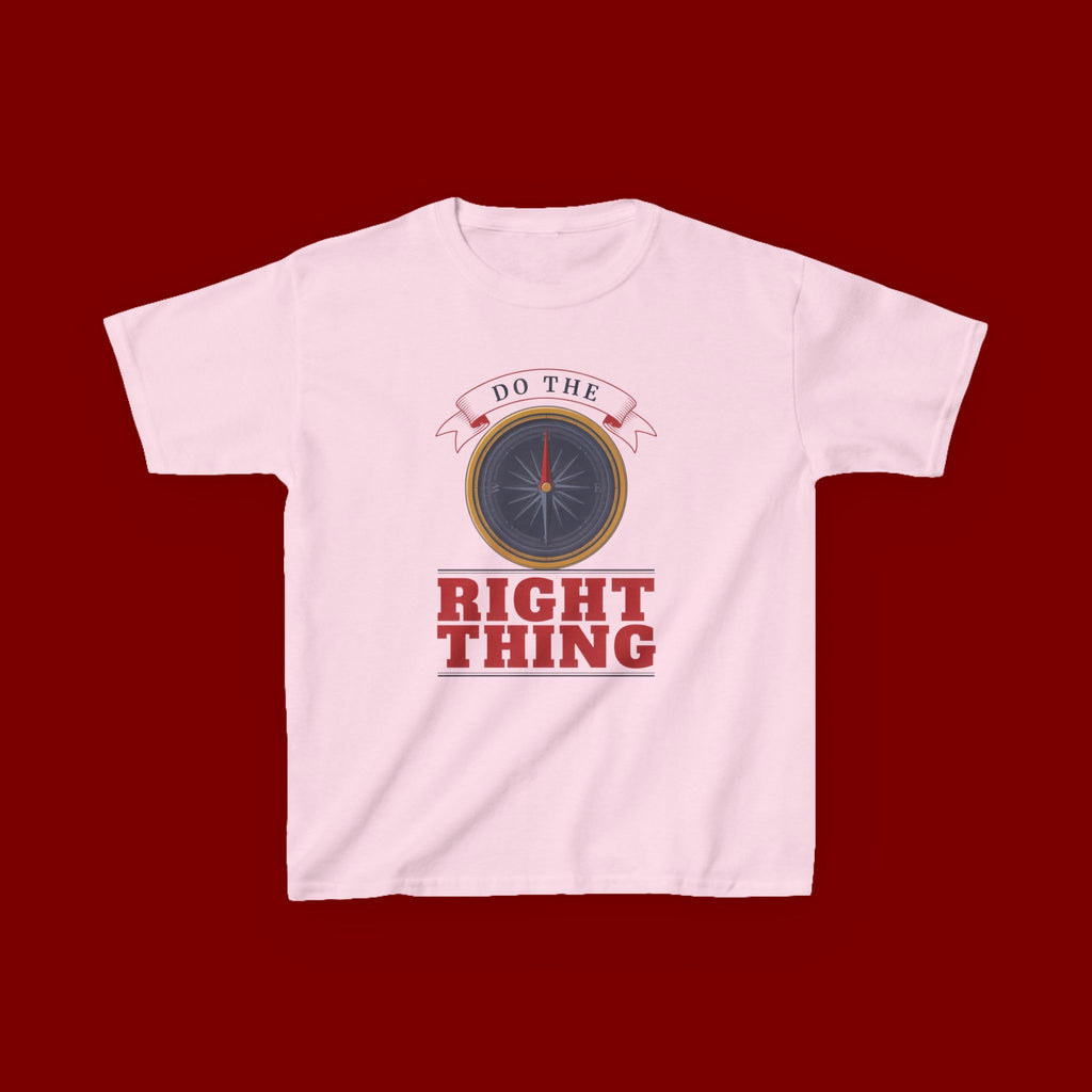 Do The Right Thing Kids T‑Shirt — Compass Graphic Moral Encouragement Tee