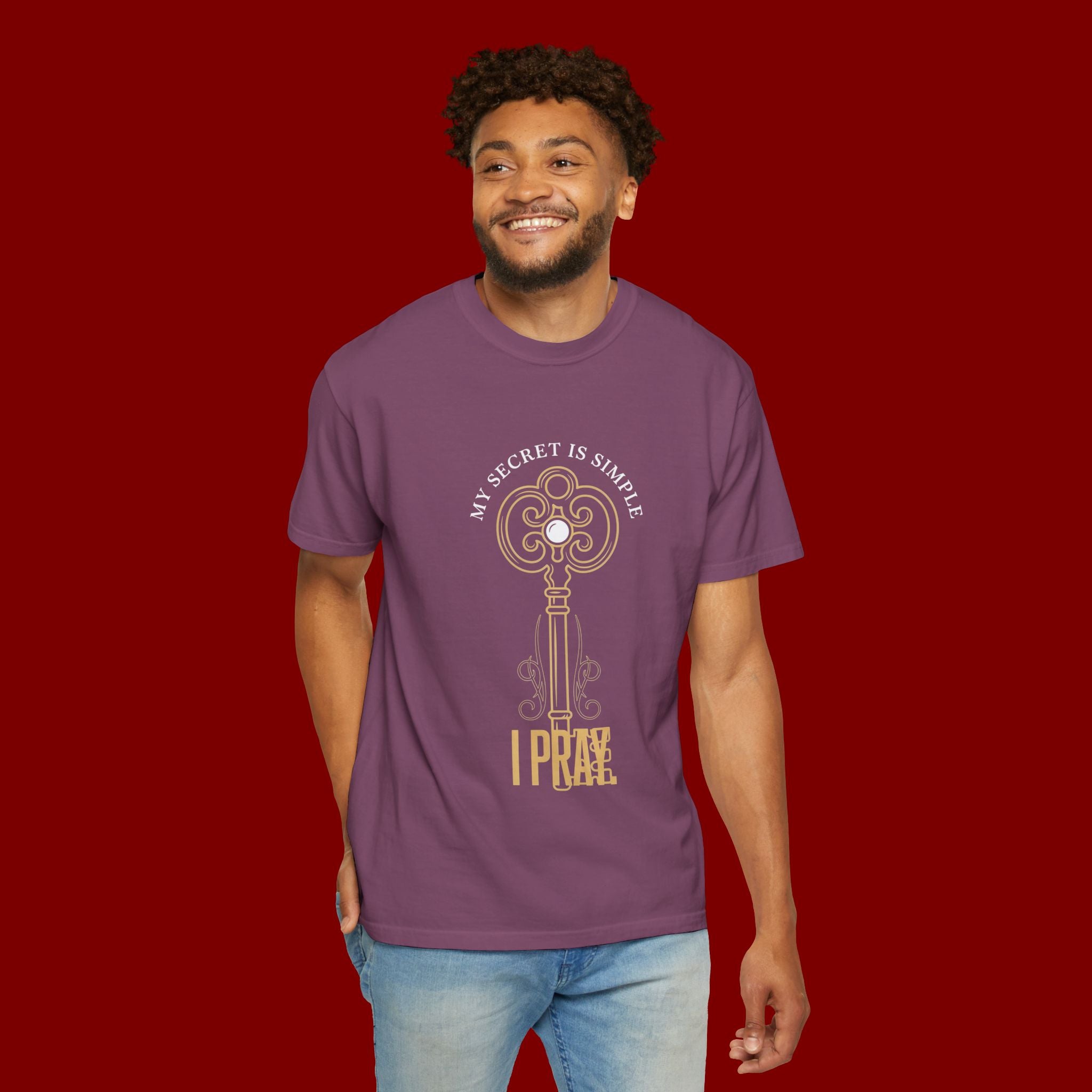 I Prae Key Graphic T-Shirt — 'My Secret Is Simple' Vintage Key Tee