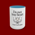 Do Not Lose Heart Accent Coffee Mug — Trust God’s Plan Inspirational Christian Mug