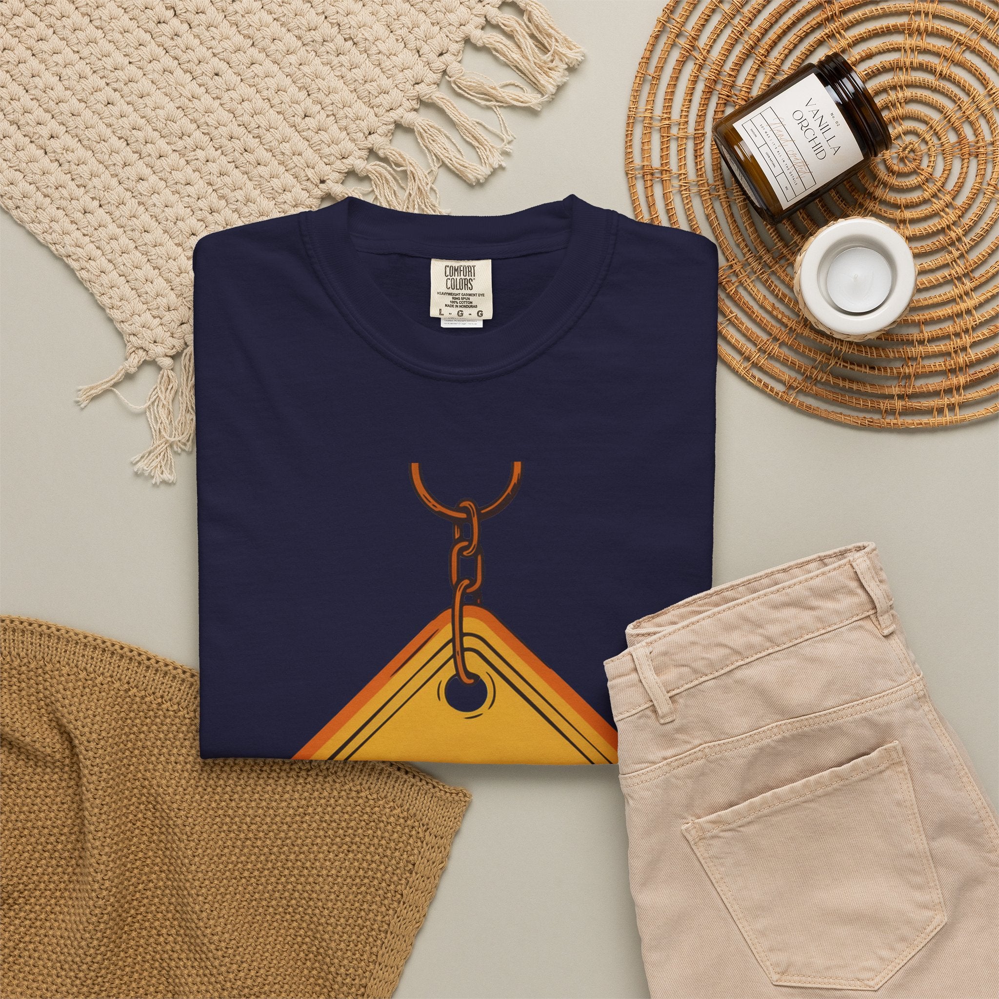 Funny Road Sign T-Shirt — "All Trash No Trailer" Graphic Tee