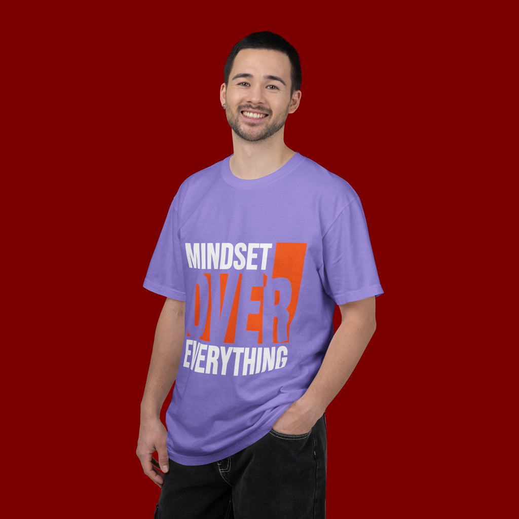OVER Block Graphic T-Shirt — Bold Orange Minimalist Tee