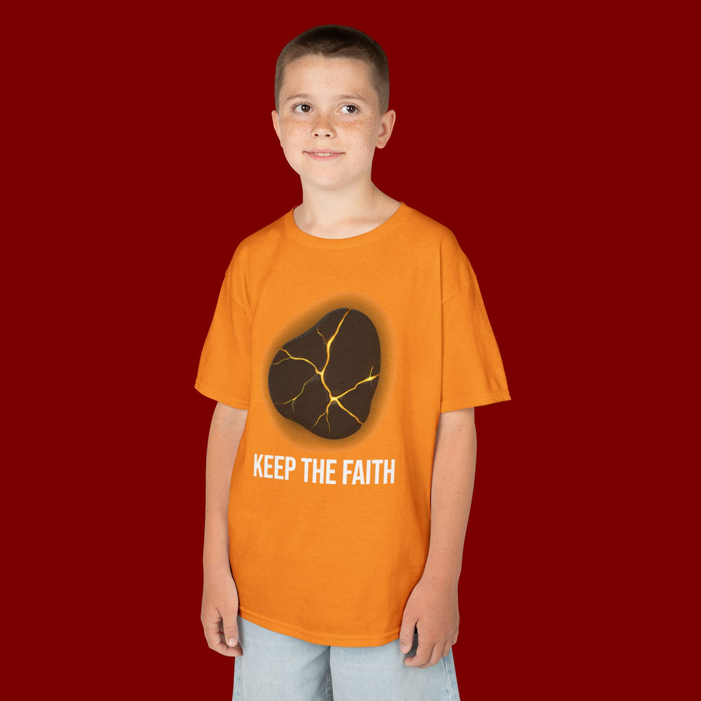 Keep The Faith Kids Tee — Kintsugi Stone Inspirational Children's T-Shirt