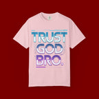 Trust God, Bro. T-Shirt — Retro Gradient Faith Tee