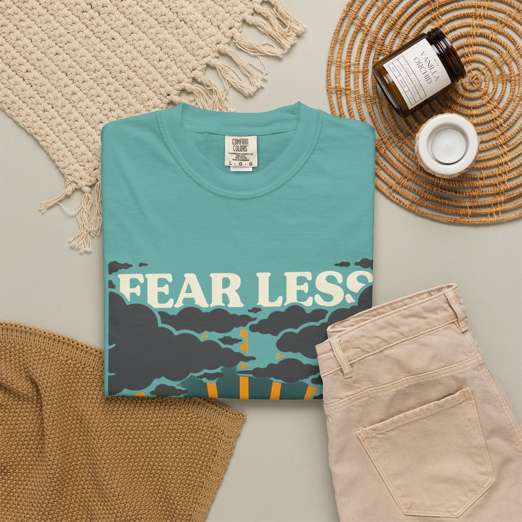 Fear Less Pray More T-Shirt — Inspirational Christian Graphic Tee
