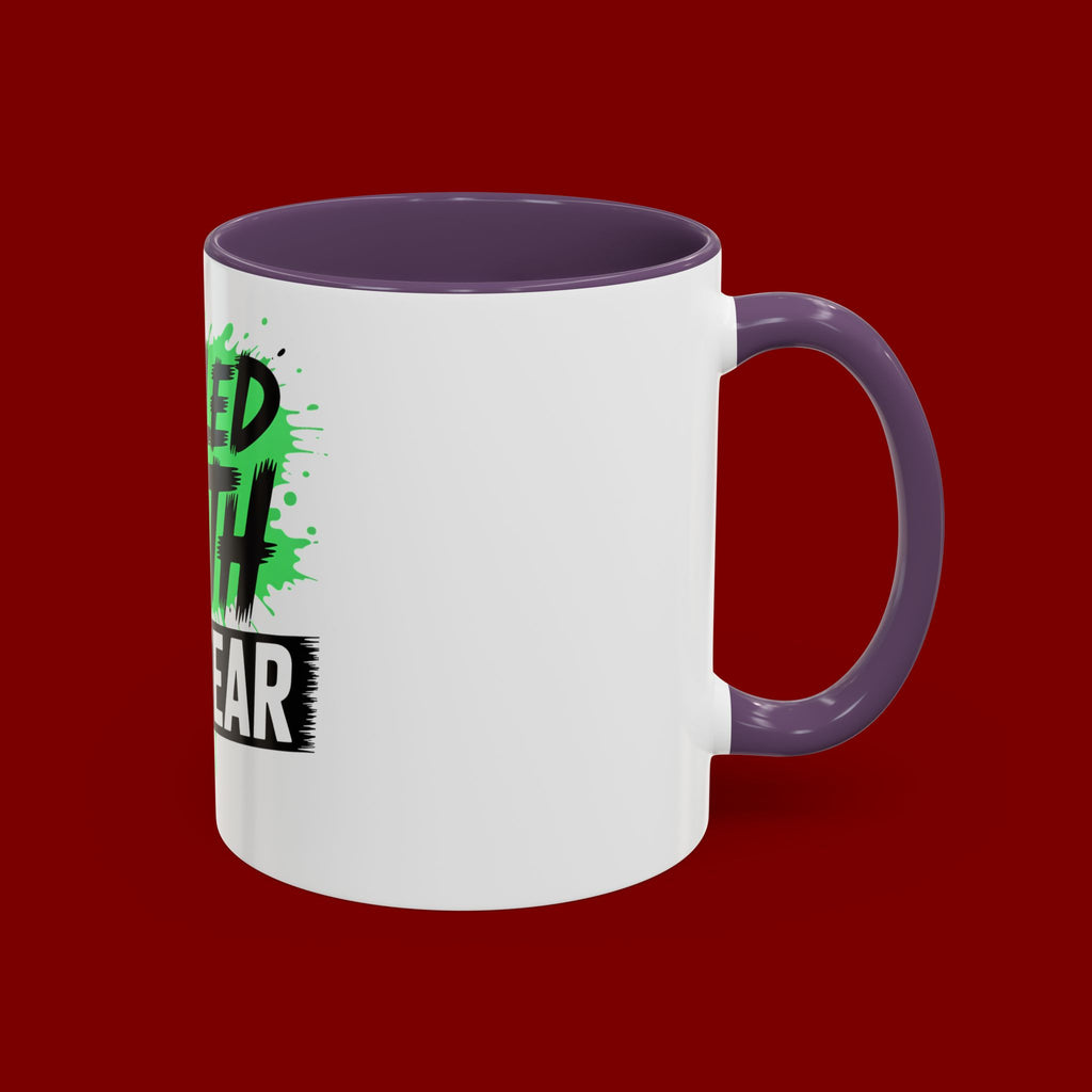 Accent Coffee Mug — "Fueled by Faith Not Fear" Inspirational Ceramic Mug (11/15 oz)