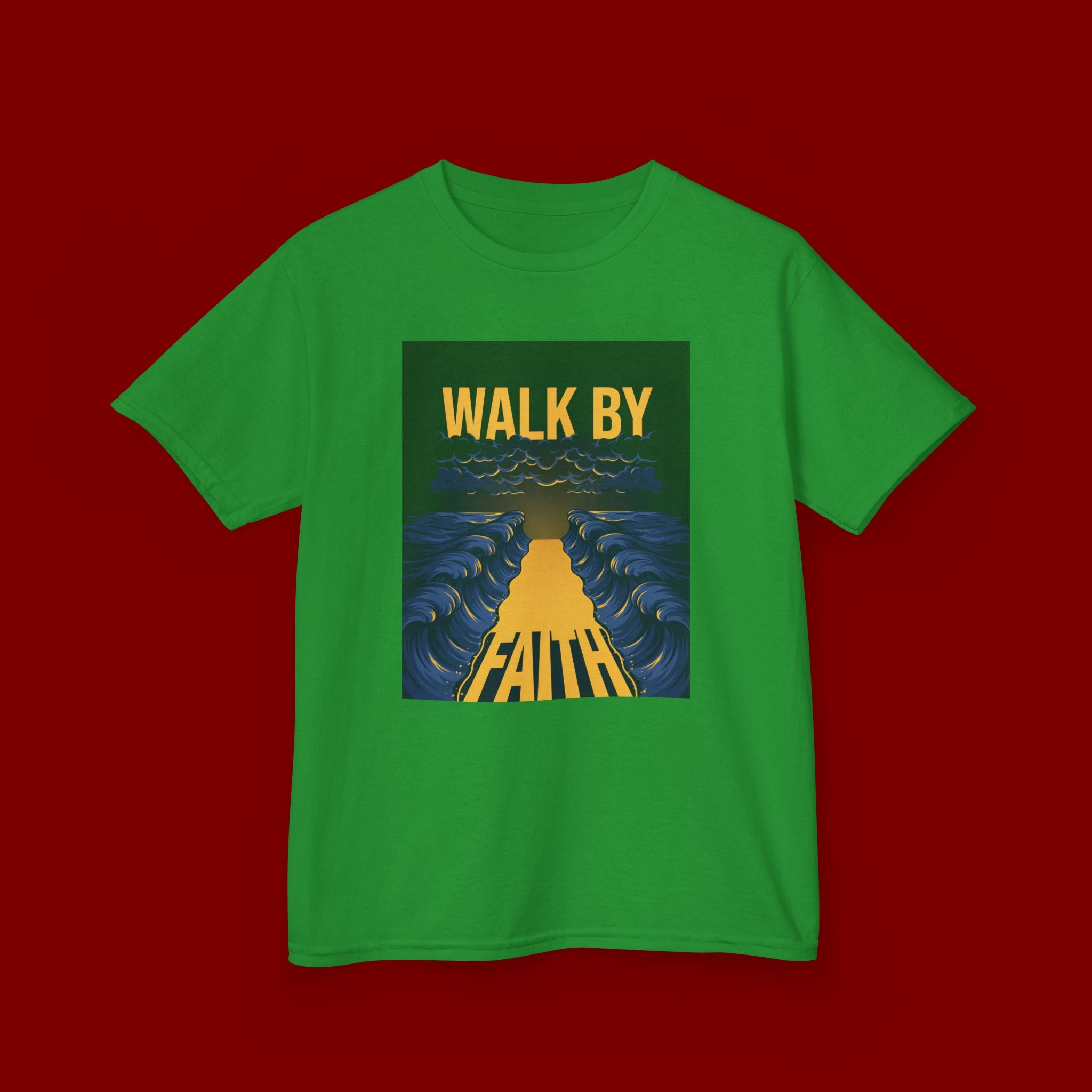 Kids T‑Shirt — "Walk By Faith" Inspirational Graphic Tee for Children