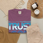 Trust God, Bro. T-Shirt — Retro Gradient Faith Tee