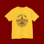 Kids T‑Shirt — "Trust the Unseen" Tree & Roots Inspirational Graphic