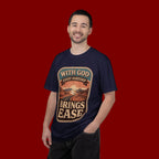 Scripture Comfort T-Shirt — "With God Every Hardship Brings Ease" Christian Faith Tee